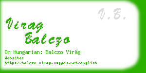 virag balczo business card